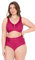 Ulla Popken Damen Entlastungs, Bügel, Strassanhänger, Cup C-G BH, Undurchsichtige, Fuchsia, 115F