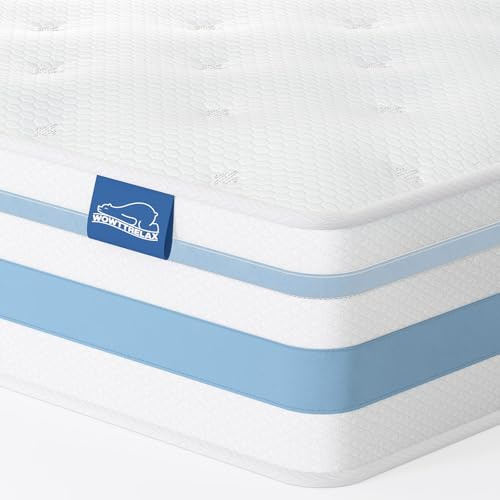 wowttrelax Double Memory Foam Mattress, 8 Inch 4FT6 Double Bed mattress, Medium Firm Feel Comfort Sleep, 7 Zone for Pressure & Back Pain Relief, Motion Isolation (135x190x20cm)