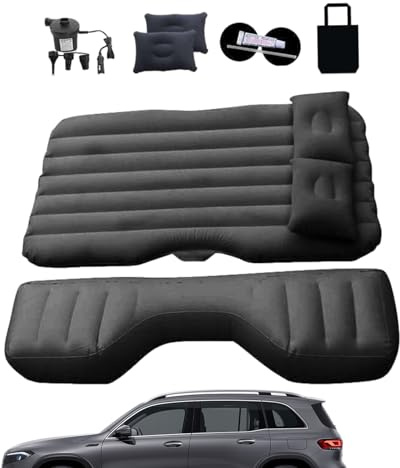 Autobett-CampingMatratz Lit Inflatable Pour La Voiture Avec Pompe À Air, Siège Arrière De Voyage Pompe À Air, 135 X 80 Cm / 53 X 32 Pouces Mattreux De Camping En Automates Mattreux De Camping Automati