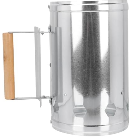 Veemoon Accenditore Barbecue Esterno in Metallo con Manico Termoisolante Avvio Rapido e Grande Base Ventilata per Graticola e Campeggio