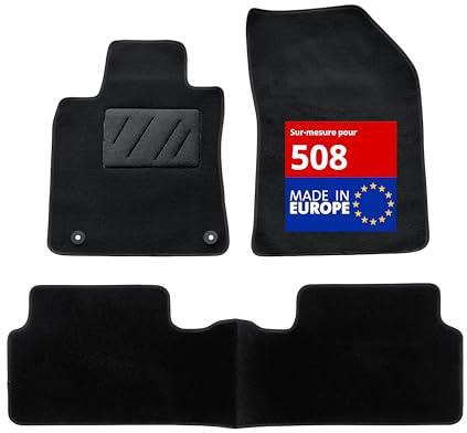DBS 1765704 Alfombrillas de coche - A medida - Alfombrillas para coche - 3 uds. - Antideslizante - Moqueta en negro 900 g/m² - Aspecto terciopelo - Modelo Star