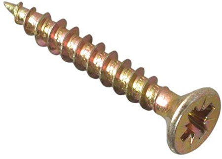 ForgeFix Multi-Purpose Single Thread Screws | 3.0 x 25mm | Zinc Yellow Passivated | Box 200