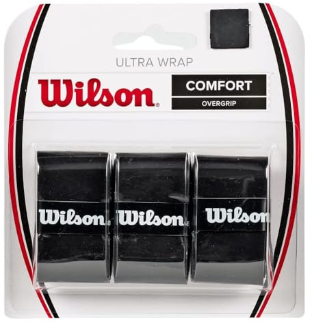 Wilson Unisex Griffband Ultra Wrap Overgrip, schwarz, 3 Stück, WRZ403000