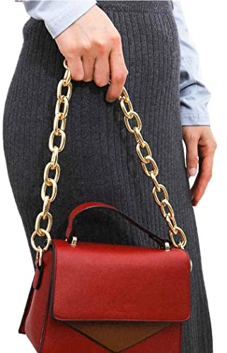 Bohend Mode Chaîne de sac Or Métallique Chaîne de transport à la main Simple Sacs Accessoires Pour les femmes et les filles (54 cm)