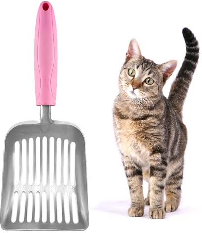 SunGrow Large Cat Litter Scoop, Life Transforming Cat Scooper, Reduces Hand Fatigue, Saves Clear Litter, Makes Scooping Faster and Easier