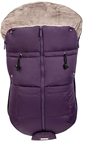 AGACAS Infant Car Seat Cover, Baby Carrier Cover - Bunting Bag Accessories for Newborn/Infant - Water Repellent Shearing Blanket, Keeps Babies Warm and Cozy in Winter - Lavender