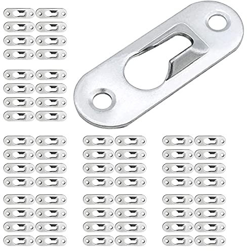 40 Stück Metall-Schlüsselloch-Aufhänger, Bilderrahmen Regal Aufhängung, Schlüssellochaufhänger Bilderrahmen, Schlüsselloch-Befestigungen, Schlüssellochaufhänger für Bild Wandhalterung Foto Rahmenhaken