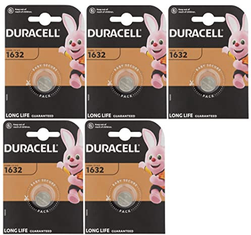 5 x Duracell 1632 Lithium (5 Blister à 1 Batterie) 5 Batterien