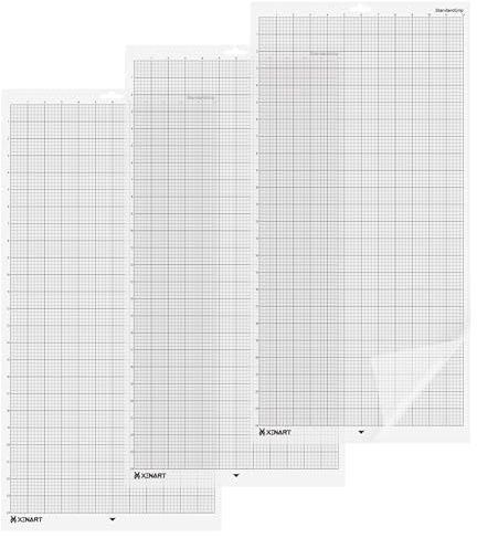 XINART Alfombrilla de corte 30 x 60 cm para Cameo 4/3/2/1, 3 piezas con mango estándar 12 x 24 pulgadas para Cameo 5 Cricket