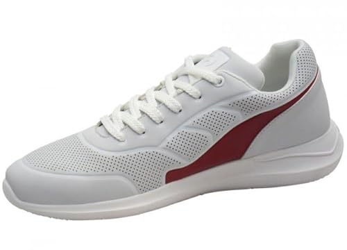 Henselite HM74 Men's Lawn Bowls Shoes White Maroon, Size 11