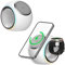Anyzoo Wireless Charger für Magsafe Ladegerät,3 in 1 iPhone Ladestation Kompatibel mit Magsafe Ladestation iPhone 16/15/14/13/12 Serie,für Apple Watch 10/9/8/7/6/5/4/3/2/SE und AirPods 3/2/Pro