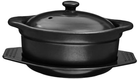 LIFKOME Casseruola in Con Da 1.09l Pentola Per Stufati e Zuppe Resistente Alle Temperature Per Cucinare in Casa e Brasare Brodi