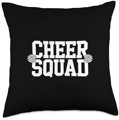 Cheer Squad Pom Pom Cheerleader Throw Pillow
