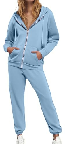 Conjunto Chandal Mujer Completo Casual Dos Piezas Deportivos Chaquetas Manga Larga con Capucha y Cremallera Pantalones con Cintura Elástica 2025 Chándal Invierno para Fitness Jogging Carnaval