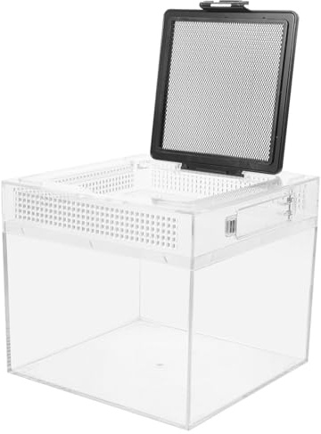 Acrylic Reptile Enclosure Box for Lizard Terrarium | High Temperature Performance, Easy to Observe, Simple Shape for Small Animals Showing and Domestic Pets