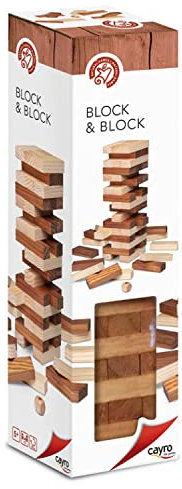 Cayro - Block & Block Colors - + 5 Ans - Blocs en Bois - Jeux De Société pour Enfants Et Adultes - Barres Colorées Empilables - Tour d'apprentissage