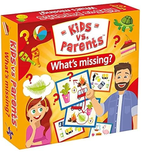 Memory Game Educational Card Game Reflex Game for Children and Adults Family Game Brain Focus Training | Kids vs. Parents What's missing | Age: 5+