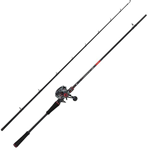 Abu Garcia MAX LP Hecht Combo 2,44m |30-110g Angelrute Reel Set Baitcast Combos Raubfischköder Angeln Hecht Barsch Zander Unisex Schwarz