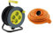 Zenitech - Kabeltrommel mit 4 Steckdosen - 15 m (3G1 mm²) Schwarz & Prolongateur 16A HO5VV-F 2x1.5 Orange 20m