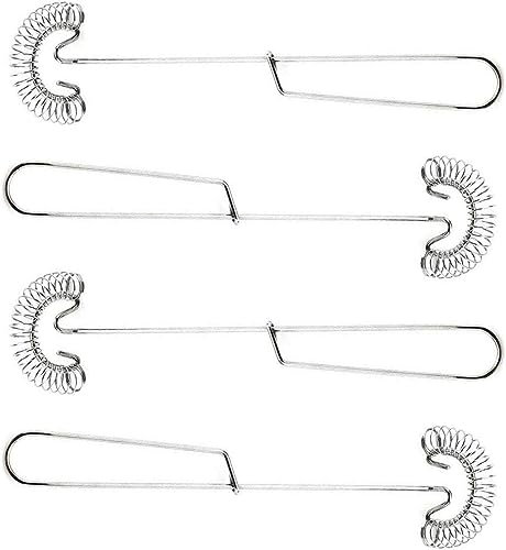 LATRAT Pack of 4 Spiral Whisks, Foam Beater, Stainless Steel Spring Whisk, for Mixing, Stirring, Multifunctional Milk Eggs, Kitchen Aid