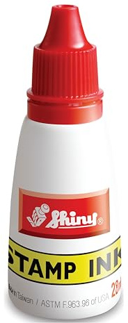 Red Refill Ink, Shiny Premium Water-Based Refill Ink for Rubber Stamps, 1oz