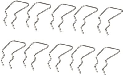 PLAFOPE 10pcs 45x50mm Metal Pegboard Hooks Single Perforated Wall Hooks Heavy Duty for Workshop Hardware Storage and Retail Display