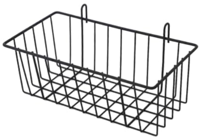 Baoblaze Cestino portaoggetti sospeso in Filo Metallico Cestino a griglia con Ganci, Forniture per la casa Cestino da Parete sospeso per Bagno Ufficio, l