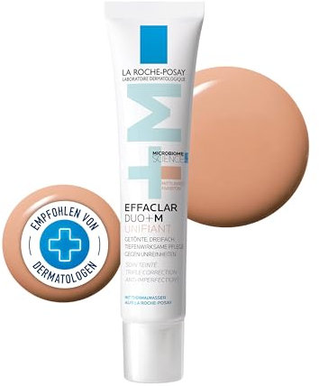 La Roche-Posay, Effaclar Duo+M, Trattamento Colorato Anti-Imperfezioni, Per Pelli a Tendenza Acneica, Tripla Correzione di Brufoli, Punti Neri e Macchie, Effetto Matte, Tinta: Media, 40 ml