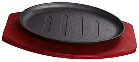 Amosfun Plaque De Cuisson Antiadhésive Compacte Pour Steak Poêle En Fonte Pour La Cuisson Au Teppanyaki