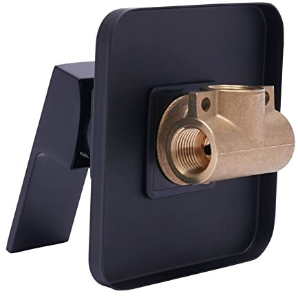 Grifo de ducha con válvula de conmutación, conector de grifo mezclador para agua fría y caliente, grifo empotrado para ducha (negro)