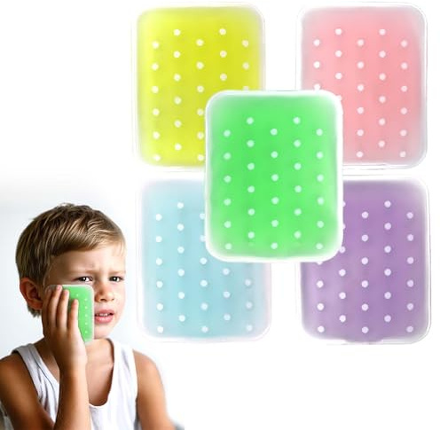 Reusable Boo Boo Ice Packs for Kids - Non-Toxic Cold Compress for Bumps & Injuries, 5-Pack Colorful Kids Ice Packs (BPA-Free, Child-Safe)