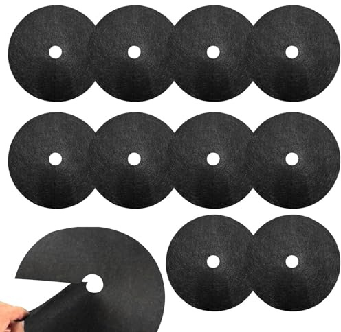 Treen Mulch Discs | Skyddande matta för ogräs i trädgården | Anti-erbacce Mattes för träd | I antiörtkompost för skydd av rötter mot