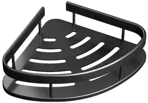 Rack de esquina de ducha: estantería de adhesivo fuerte, solución de almacenamiento de bañera | Organizador de montaje en la pared a prueba de óxido, estante de baño compacto para artículos de tocador