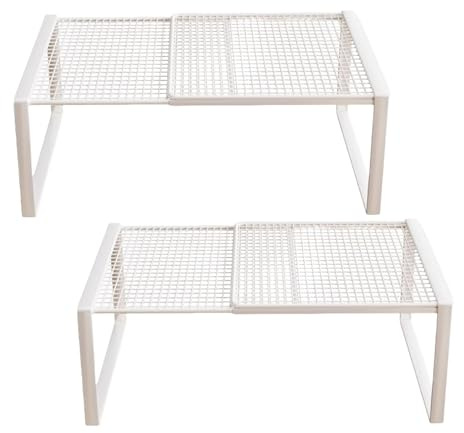Estantes de armario de metal de montaje rápido, sistemas de almacenamiento de altura ajustable para organización de ropa y accesorios, divisor de estante antideslizante