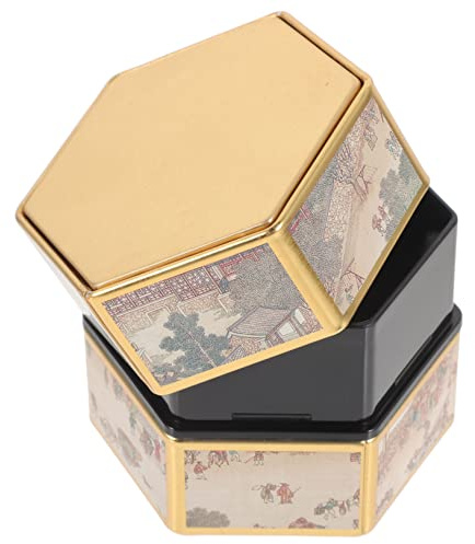 TOYZFRIENDY Recipiente De Hojalata Vintage Para Almacenamiento De Té Suelto, Tamaño Bajo, Material Metálico Tapa Hermética, Adecuado Para Organizar Bolsitas De Té Cocina, Diseño Retro Práctico