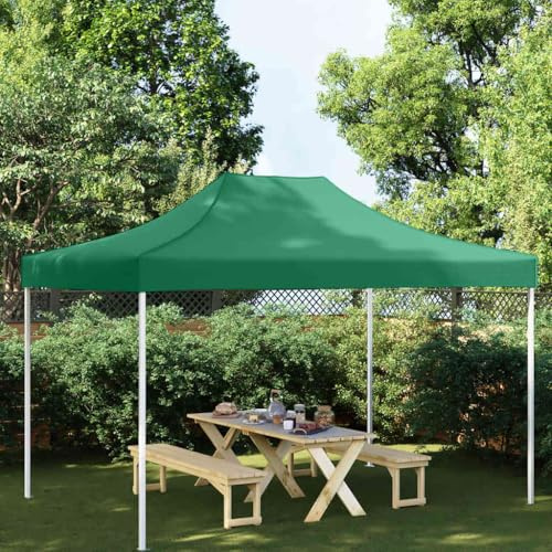 Mokuyary Bâche de rechange pour pavillon de jardin Couverture de rechange pour toit de pavillon ancien Toit de tonnelle pour célébrations Vert 4 x 3 m 270 g/m²