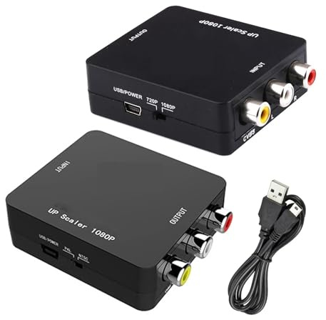 Skärmkonverteringskabel HD 1080P RCA AV till HDMI-konverterare Video- och ljudadapter for videospelare DVD till TV med USB-kabel Mini AV till HDMI RCA komposit CVBS-skärmkonverteringslinje(HDMI TO AV)