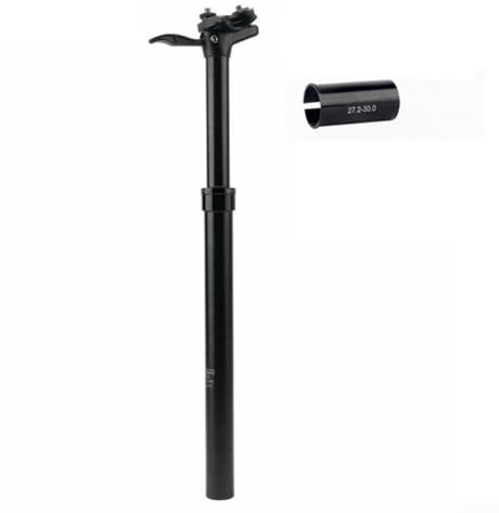 Jotekonoby Tija de sillín de suspensión de presión de aire con diseño telescópico ajustable que absorbe los golpes, 31,6 mm de diámetro, material de aleación de aluminio de alta resistencia (30 mm a