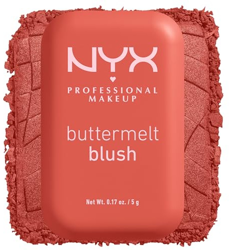 NYX Professional Makeup Buttermelt Blush, Powder Blush, upto 12H Wear, Fade & Transfer Resistant, Silky & Weightless Formula, Suitable for All Skin Types, Butta Sunset Sorbet
