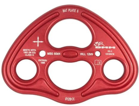 DMM Bat Rigging Plate - Größe Small - rot - small