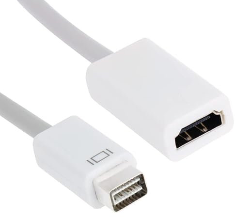 High-Tech Place Mini DVI to HDMI 19Pin Adaptateur Femelle pour Pro (Blanc)