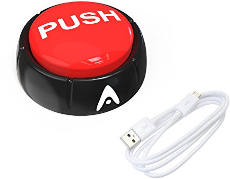 Senfine USB Sound Button – Freely Playable Buzzer for Office Fun – from Bullshit to Panic Everything is Possible