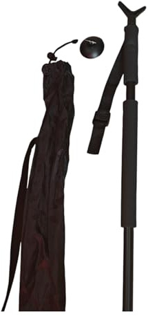 BASTÓN DE Caza Extensible 85 A 180 CM con Horquilla para APOYAR EL Arma EN Aluminio Muy Ligero, monopie para monteria.