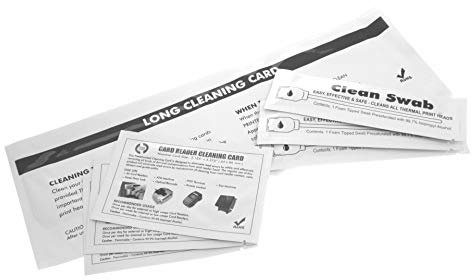 Compatible Cleaning Kit for Javelin J200i and J230i Card Printer (3 Cleaning Cards, 2 Long T Card & 3 Cleaning Swabs)