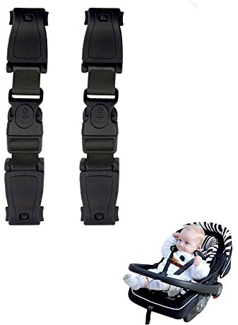 2pcs Nylon Autositz Brustgurt Clip, Kindersicherheitsgurt Schnalle Gurt Gurt für Kinder, tragbare Kleinkind einstellbare Sperre Tite Guard Schwarz, Universal