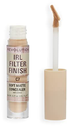 Makeup Revolution, IRL Filter Finish Concealer, Mittlere bis volle Deckkraft, C7, 6g