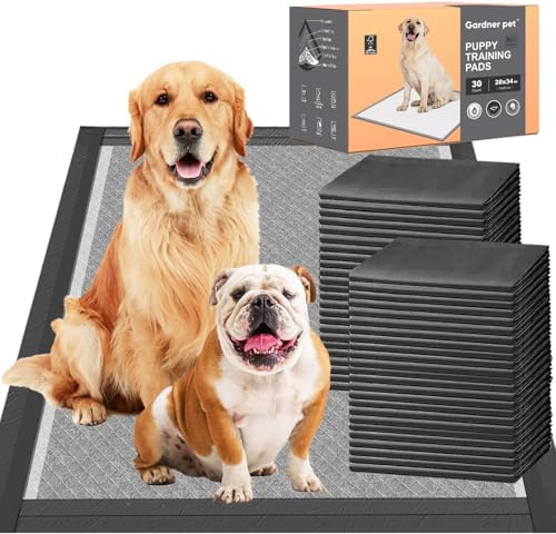Gardner Pet Extra Grande Tappetini Cane 70x85 cm, Ultra Assorbente Traversine Cani Carbone Attivo, Asciugatura Rapida, Controllo degli Odori, Anti Perdita Ultra Spessa, 30 Pezzi