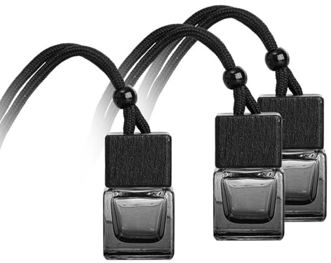 Diffuseur Bouteilles Vides Voiture 8ml Pendentifs Parfum En Verre Vide Dégradé Noir Auto Home Fragrance Décoration