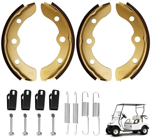 Golf Cart Brake Shoes with Spring Kit for Club Car DS 101823201 1018232-01 1011466 1995-up Precedent 2004-up EZGO 23364G1 27249G01 1986.5-1995 Yamaha G1 G2 G8 G9 Cart