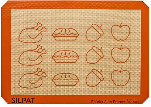 Silpat ES-7037-FR Non-Stick bakmatta, glasfiber silikon, orange